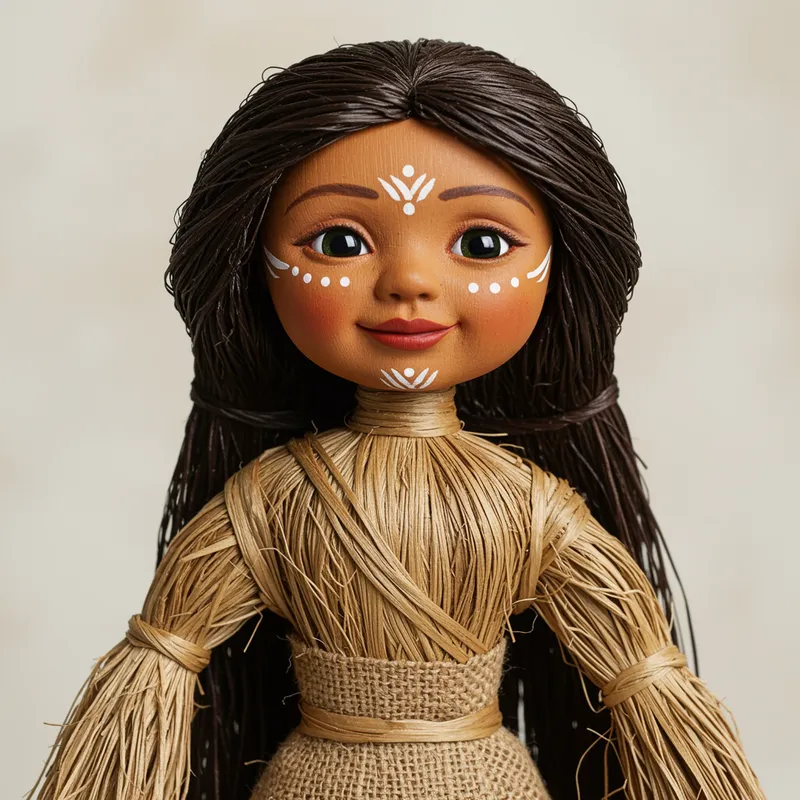 Charming Palm Fiber Doll for Sale