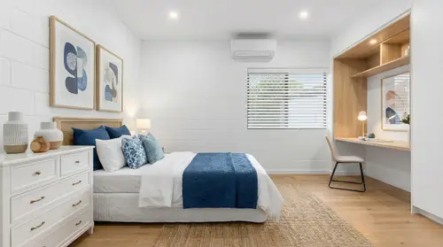 Modern Scandinavian Bedroom with Study Nook Ideas