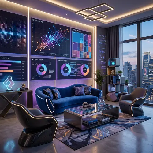 Transformed Data Themed Room - Sophisticated Furniture & Decor