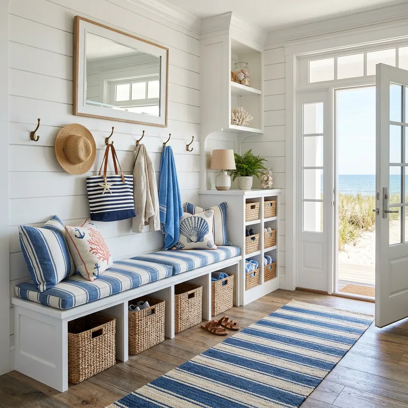 Beautiful Coastal Mudroom Interior Design Beautiful Coastal Mudroom Interior Design