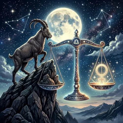 Capricorn Libra Astrological Fusion - Mountain Goat and Balanced Scale