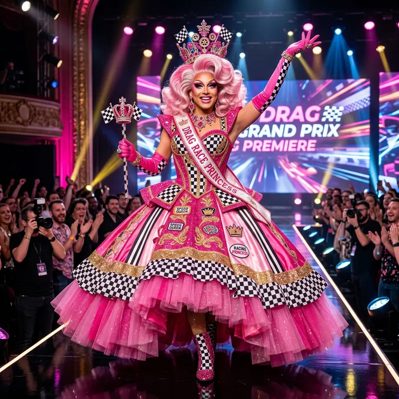 Princess Poppy: Pinky Car Race Outfit Creation