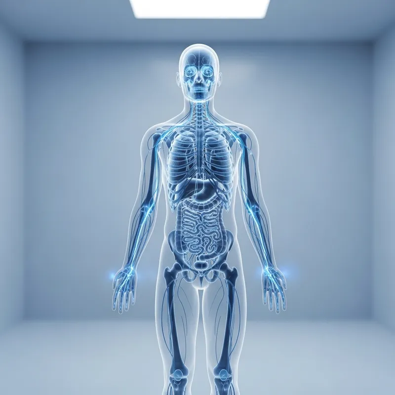 Visualizing Nerve Connections in a Transparent Human Body