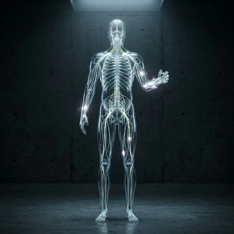 Visualizing Nerve Connections in a Transparent Human Body