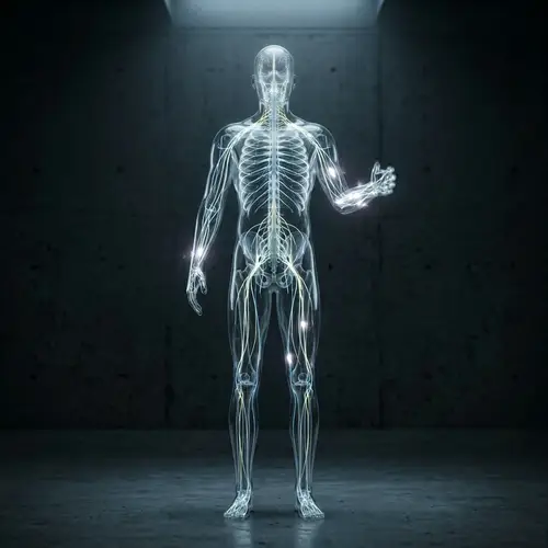 Visualizing Nerve Connections in a Transparent Human Body