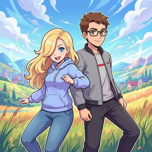 Vibrant Pokemon-Style Creature Design Art