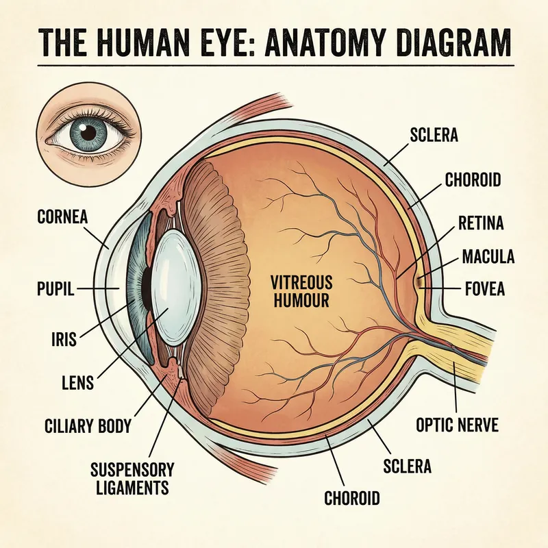 Anatomy of the Human Eye: Detailed Diagram with Labels