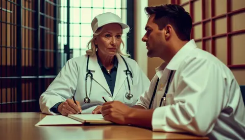50-Year-Old Female Doctor Meets Handsome Prisoner - 4K Image