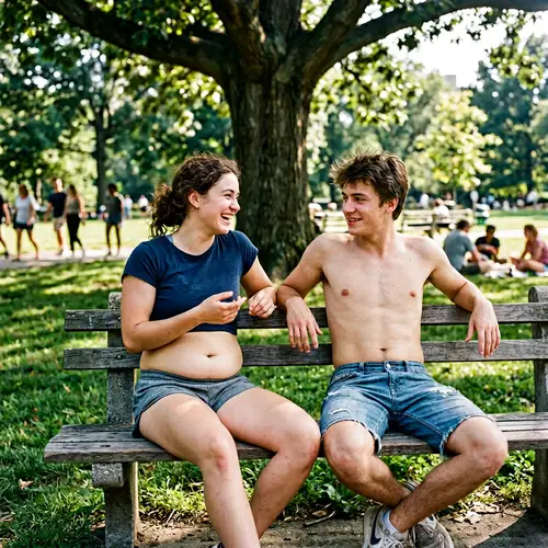 Shirtless Couple: Embrace Body Diversity