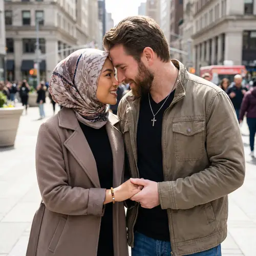 Interfaith Couple in Love | Muslim-Southeast Asian Woman, Christian-Western Man