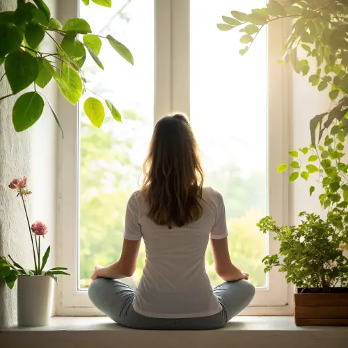 Serenity in Meditation: A Young Lady's Retreat