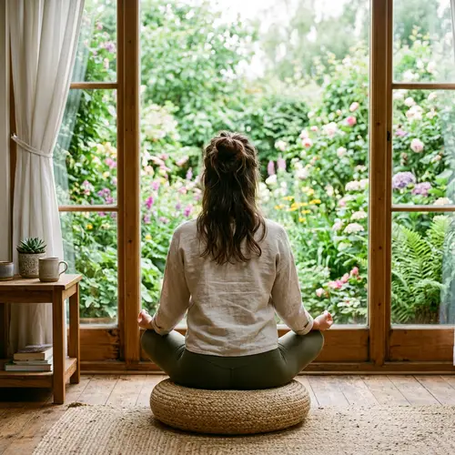 Serenity in Meditation: A Young Lady's Retreat