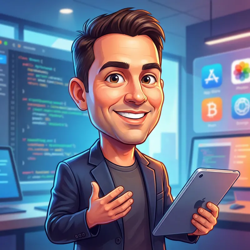 Humorous Tech CEO Caricature Portrait in 8K