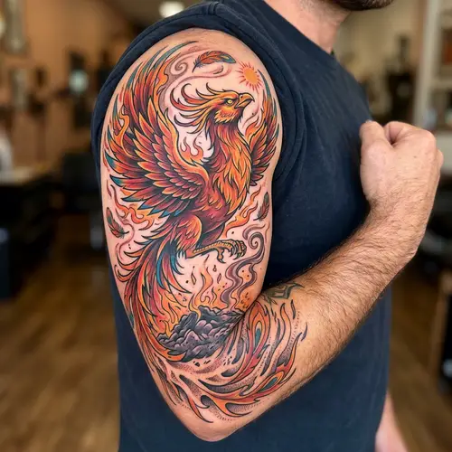 Phoenix Tattoo Design for Men | Intricate & Striking Art