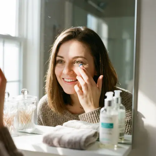 Stunning Young Woman with Blue Contact Lens | Beautiful Smile
