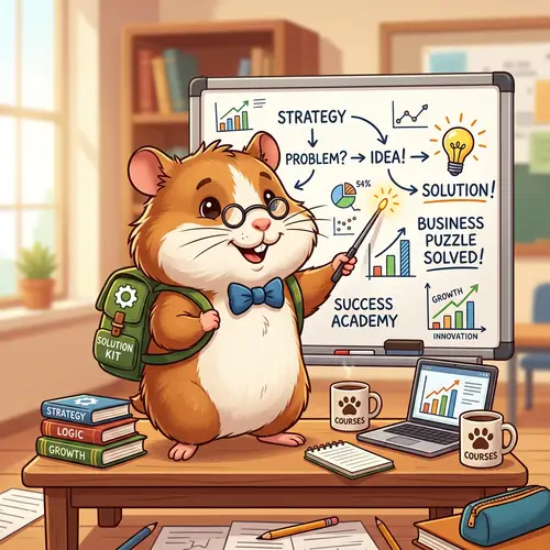 Cute Hamster Mascot for Your Course Business