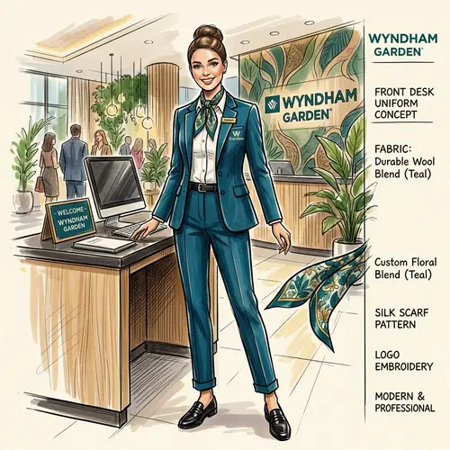 Wyndham Garden Hotel Front Desk Uniform Design