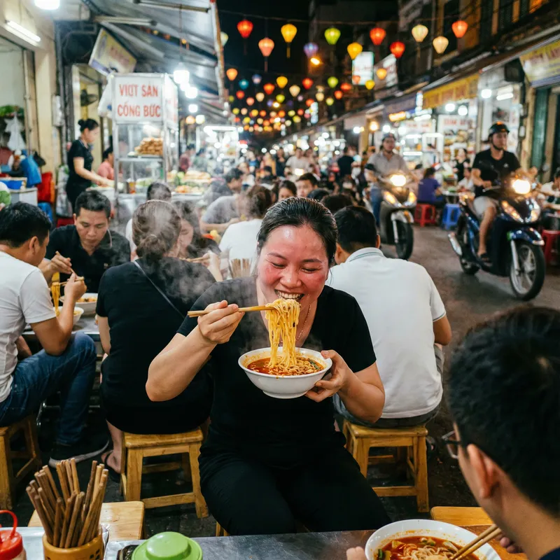 Delicious Spicy Noodles: Vietnamese Street Food