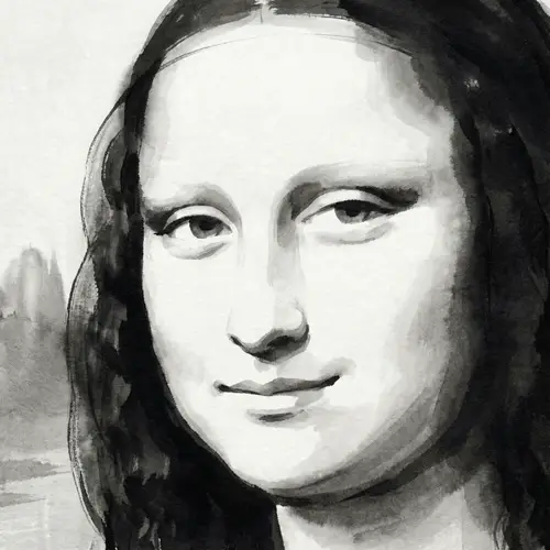 Elegant Japanese-style Mona Lisa Artwork