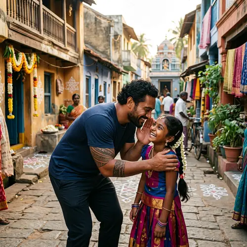 Cultural Love Story: Samoan Man and Tamil Girl's Joyful Moment