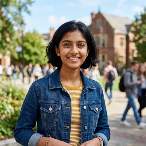 Fascinating Gray-Green Eyes: South Asian Teenage Girl