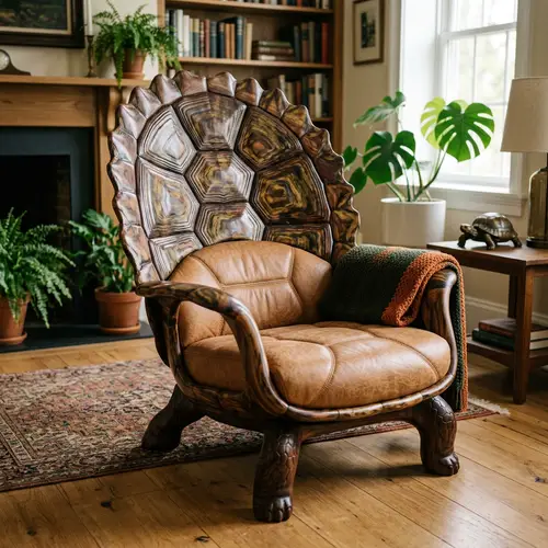 Tortoise Shell Inspired Armchair | Nature-Inspired Indoor Furniture