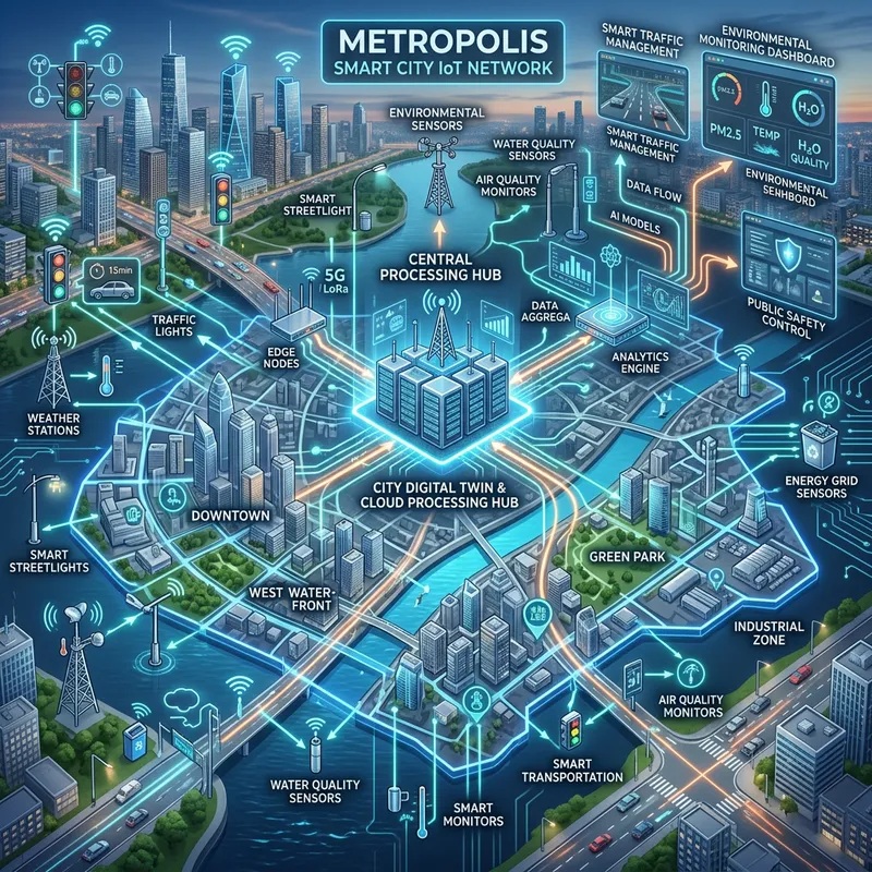Internet of Things Architecture for Smart Cities & Environmental Monitoring