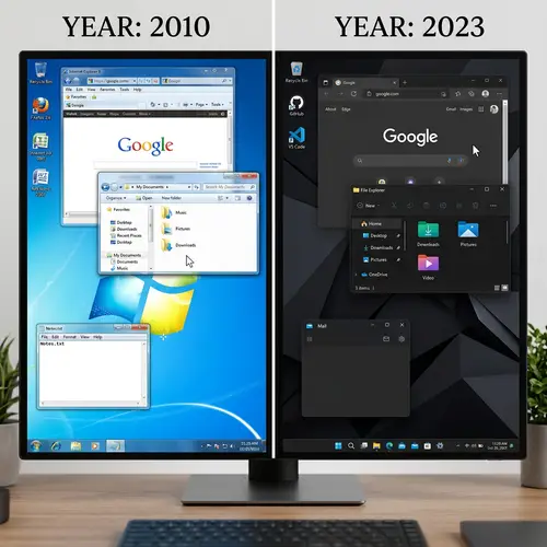 Evolution of System User Interface: 2010 vs 2023
