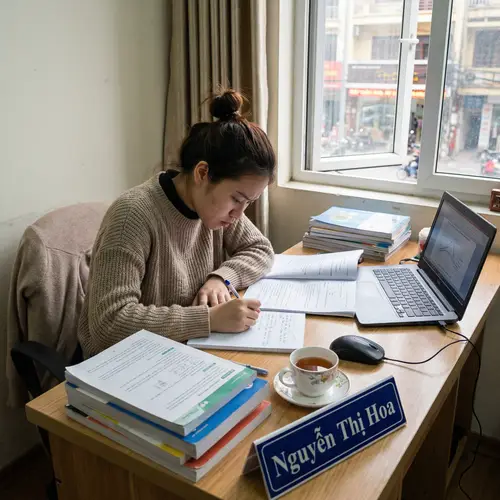 Meet Hoa: Dedicated Vietnamese Student Hard at Work | Education Scene