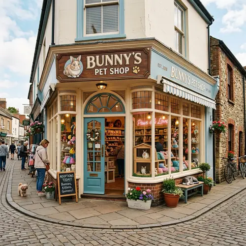 Paws & Whiskers: Cute Pet Shop Coloring Page