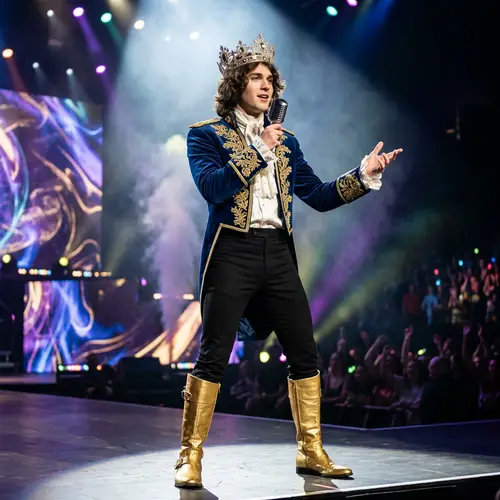 Disney Prince Pop Singer with Golden Crown