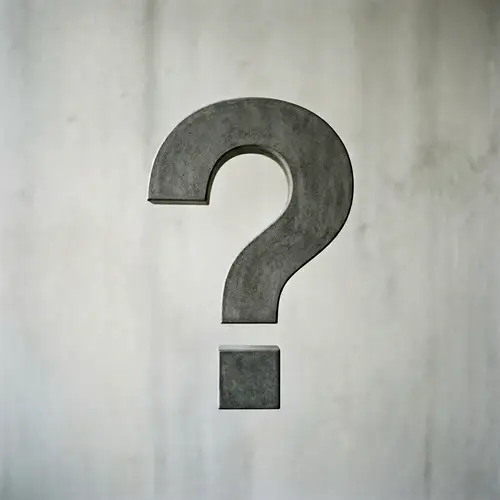 Large Question Mark Symbol on Minimalist Background