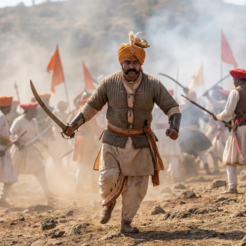 Maratha Warrior in War: Epic Combat Scene Revealed