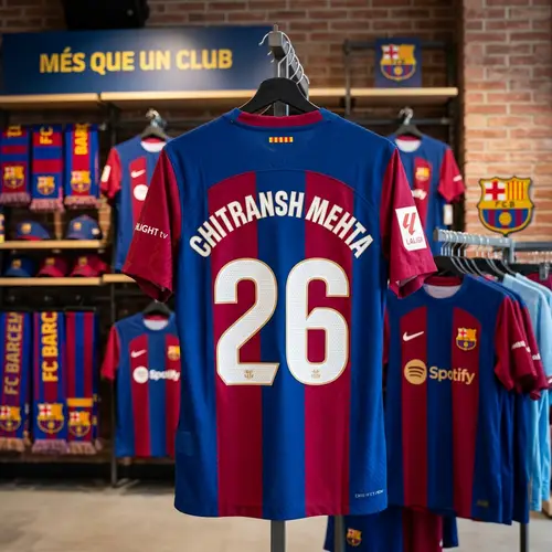 Custom Barcelona Jersey - Chitransh Mehta, #26