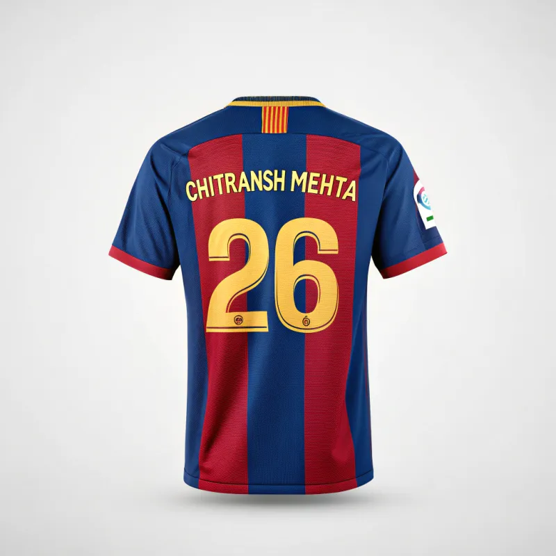 Custom Barcelona Jersey - Chitransh Mehta, #26
