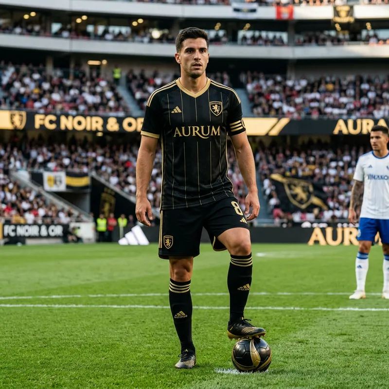 Elegant Black and Gold Soccer Uniform Design Elegant Black and Gold Soccer Uniform Design