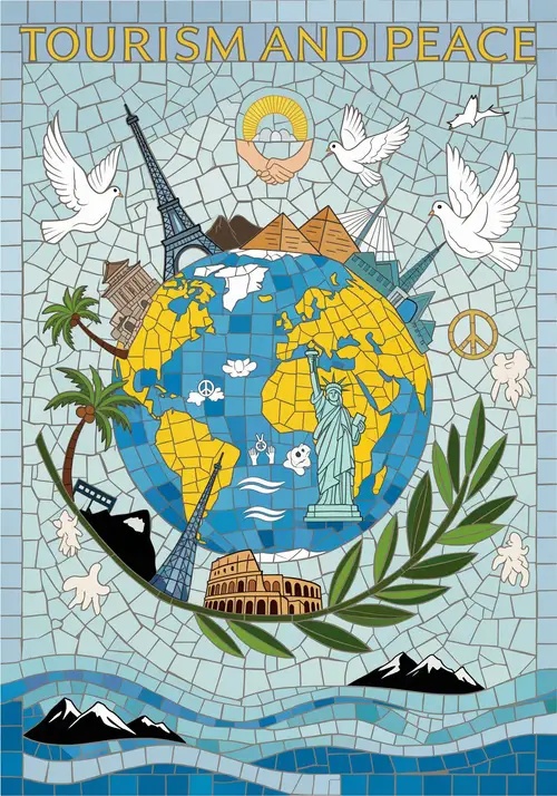 Simple Mosaic Art for Tourism and Peace