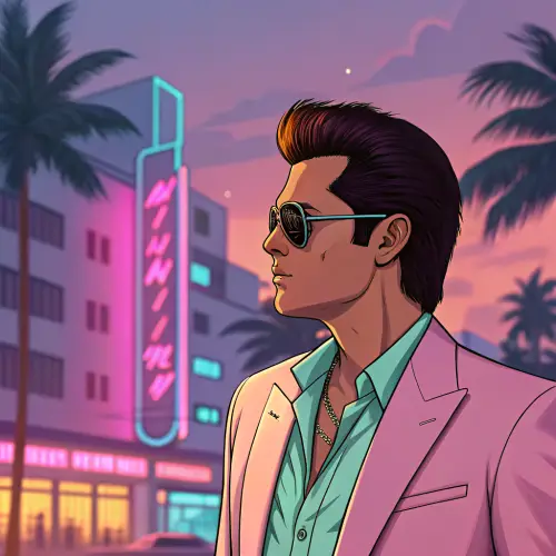GTA Vice City Character: 80s Miami Style