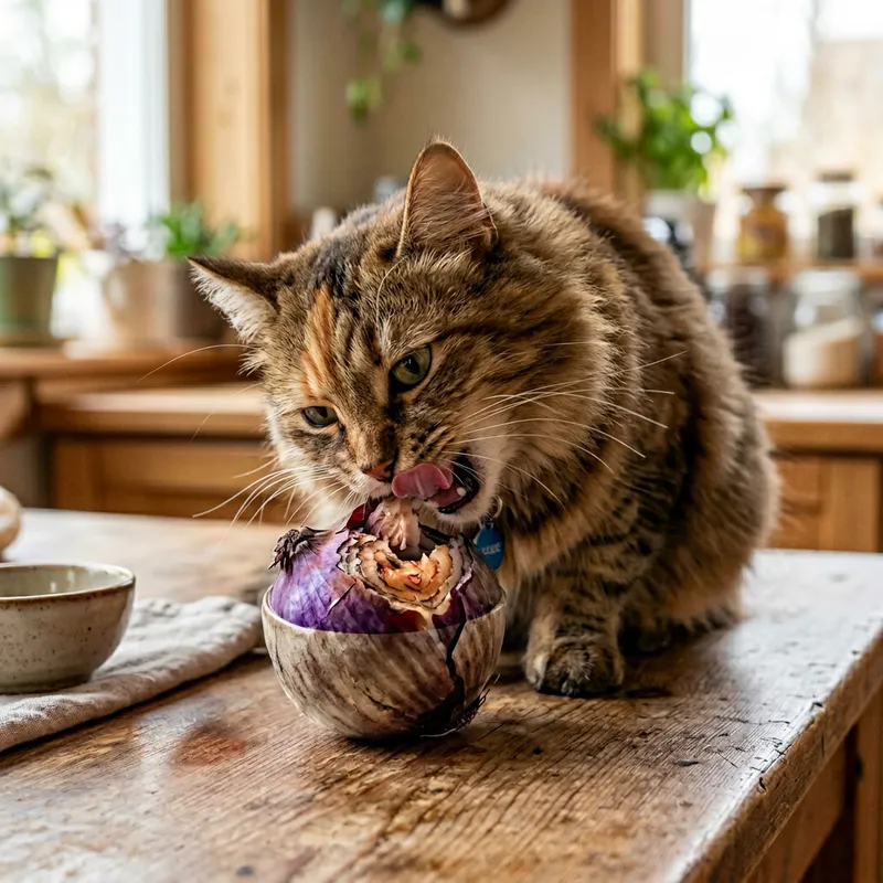Cat Eating Onion - Hilarious Feline Behavior