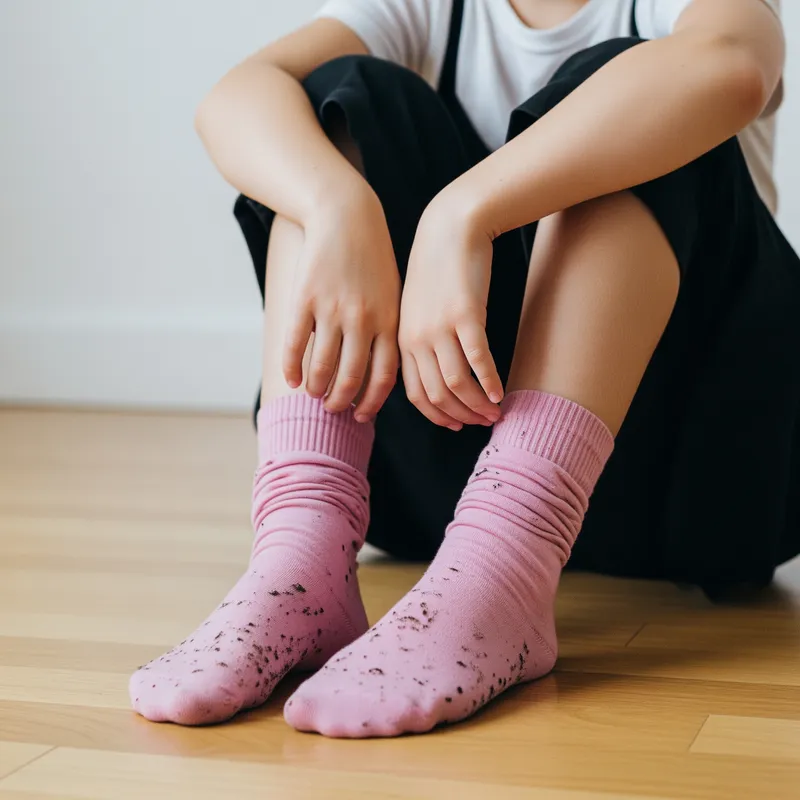 Cute Girl in Dirty Pink Socks