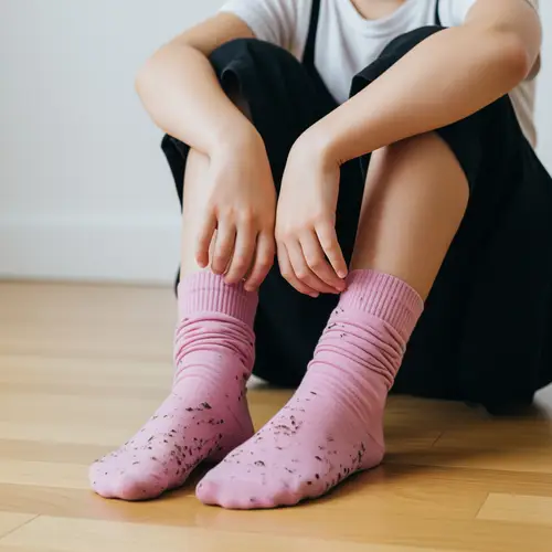 Cute Girl in Dirty Pink Socks