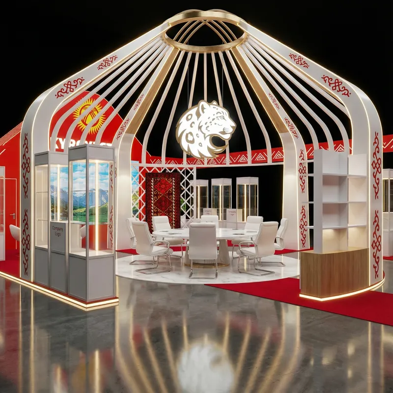 Modern Kyrgyz National Pavilion 3D Design
