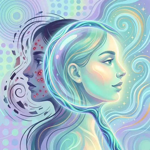 Abstract Acne Treatment Visuals | Skincare Art