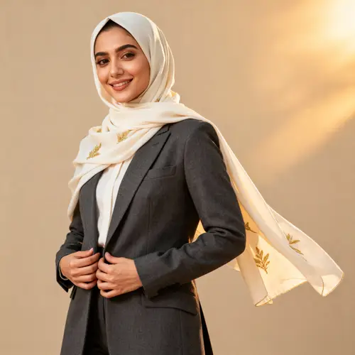 Elegant Hijab Fashion Portrait of a Muslim Model