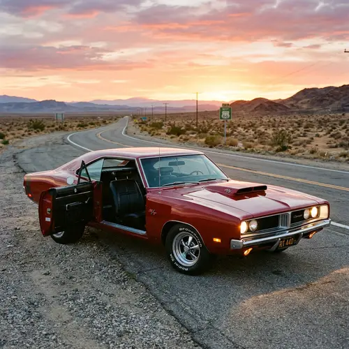 1960s American Muscle Car | Sleek Design | Glossy Red Finish