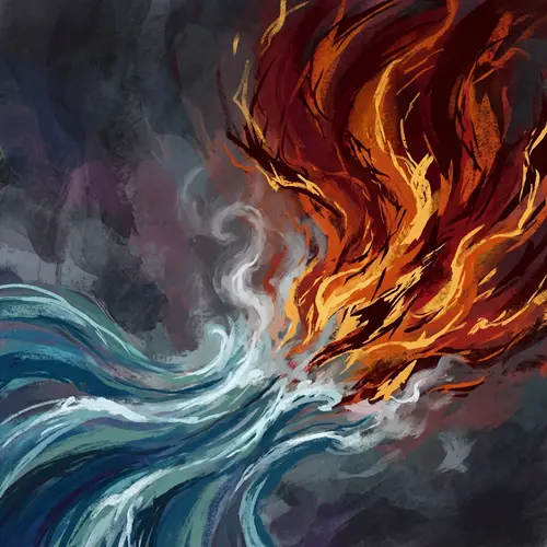Fire and Water: A Symbolic Conflict in Art