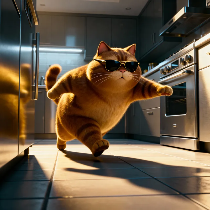 Sneaky Cat in Sunglasses: 3D Spy Adventure