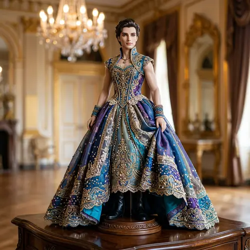 Male Doll in Exquisite Ball Gown