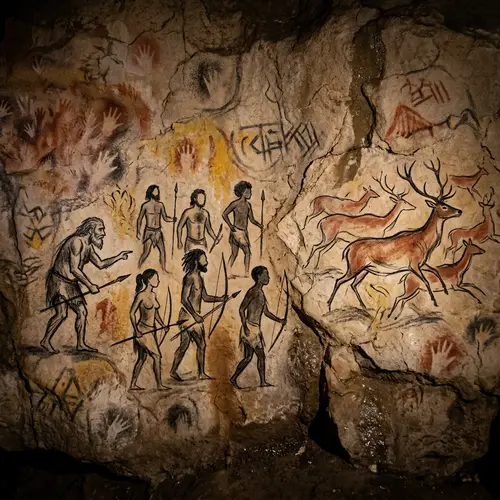 Ancient Hunters Illustration: Diversity in Stone Age Hunt