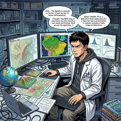 Postdoc in Remote Sensing Manga Illustration